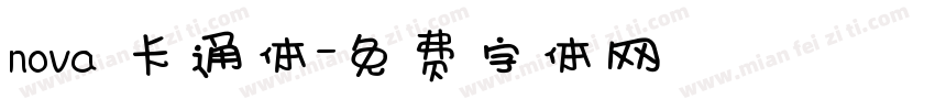 nova 卡通体字体转换